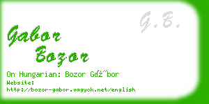 gabor bozor business card